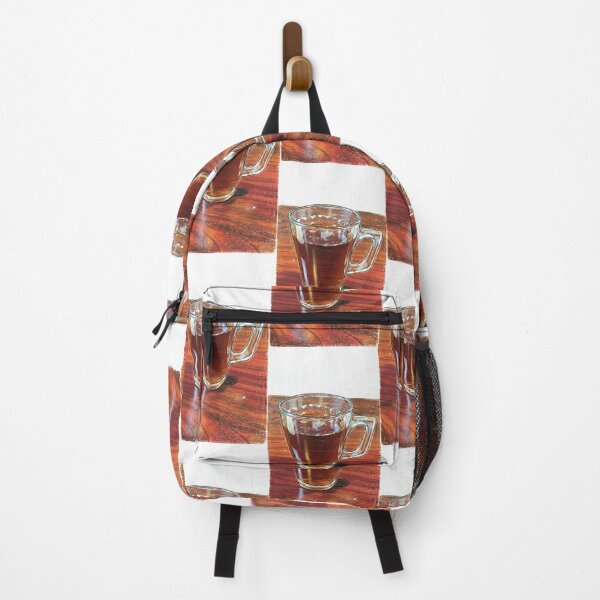 Item preview, Colored Pencil Glass Mug on Wood Table Art Print designed and sold by KaleChub.