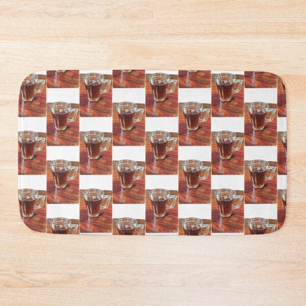 Item preview, Colored Pencil Glass Mug on Wood Table Art Print designed and sold by KaleChub.