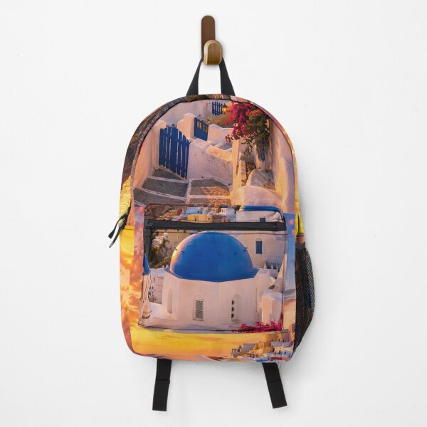 Item preview, Santorini Greece Sunset Coastal Landscape Wall Art designed and sold by Ceylon Luxe Collections.