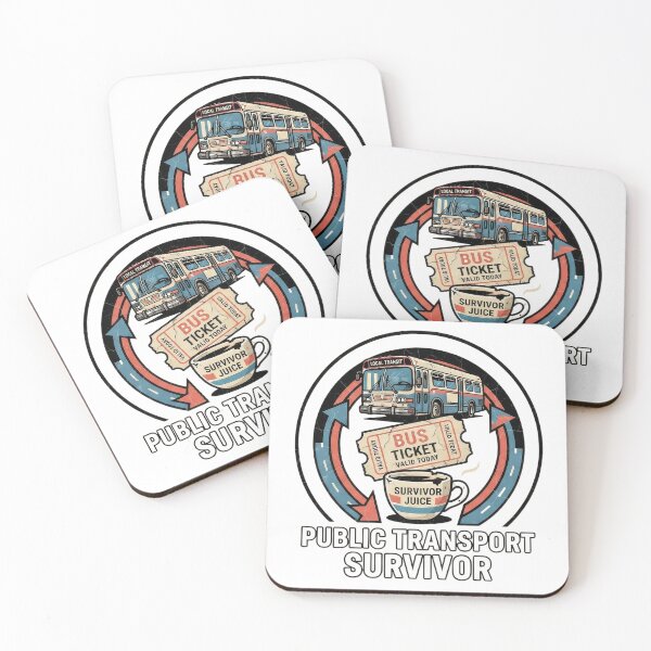 Item preview, public transport survivor Retro Vintage Minimalist Graphic designed and sold by Probably Fine Design.