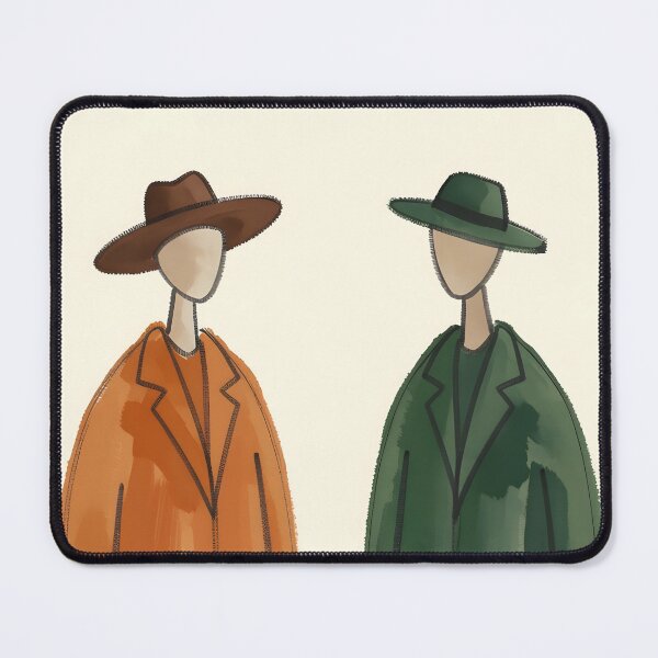 Item preview, Modern Faceless Figures in Orange and Green designed and sold by cpapro77.