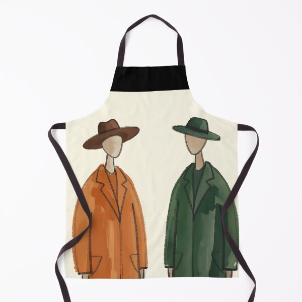 Item preview, Modern Faceless Figures in Orange and Green designed and sold by cpapro77.