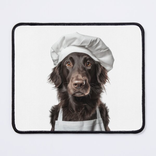 Item preview, Flat-Coated Retriever Chef Dog Funny Cooking Apron Hat designed and sold by LazyOwlStore.