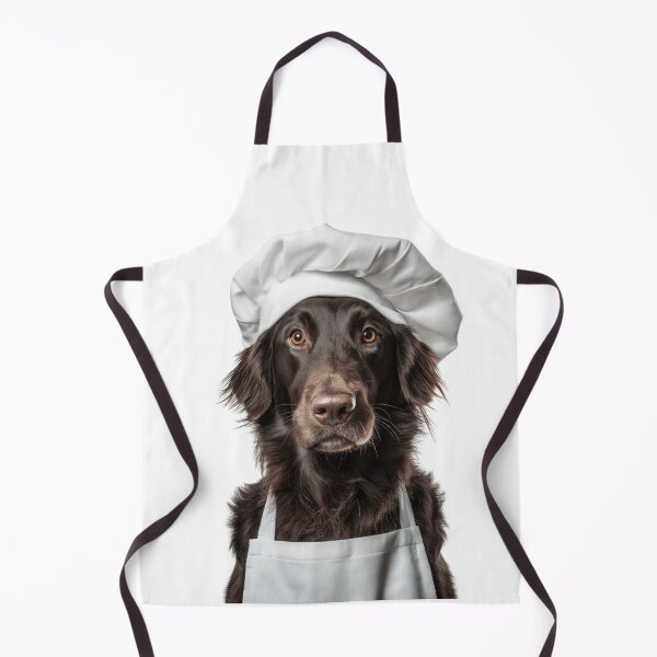 Item preview, Flat-Coated Retriever Chef Dog Funny Cooking Apron Hat designed and sold by LazyOwlStore.