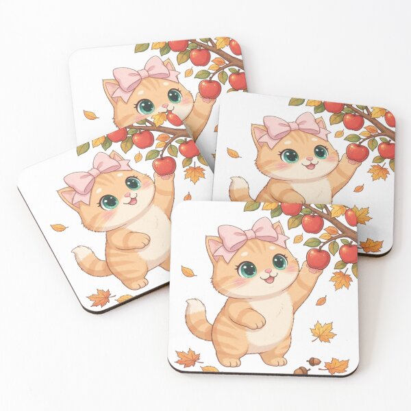 Item preview, Cute Fall Apple Picking Cat Autumn Harvest designed and sold by Moody Vibes Studio.