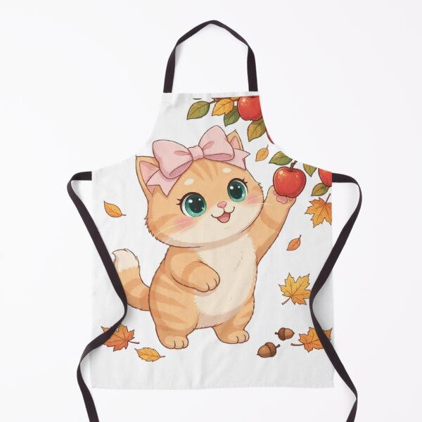 Item preview, Cute Fall Apple Picking Cat Autumn Harvest designed and sold by Moody Vibes Studio.