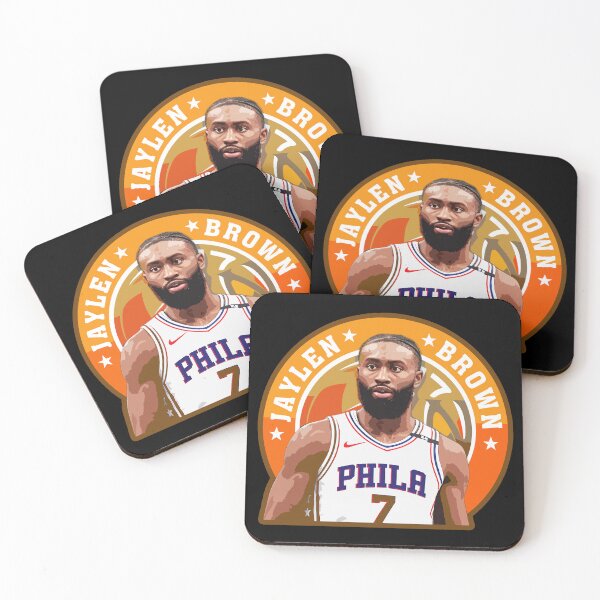 Item preview, Jaylen Brown Basketball Portrait Artwork with Circular Typography Graphic Design designed and sold by Zigmak.