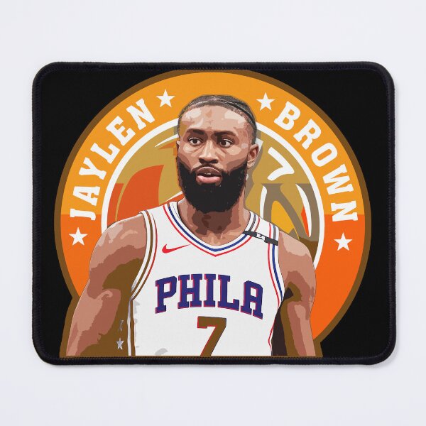 Item preview, Jaylen Brown Basketball Portrait Artwork with Circular Typography Graphic Design designed and sold by Zigmak.