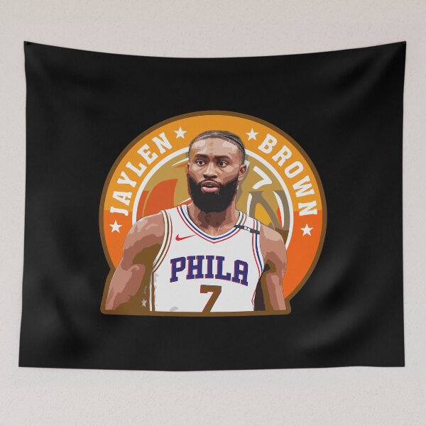 Item preview, Jaylen Brown Basketball Portrait Artwork with Circular Typography Graphic Design designed and sold by Zigmak.