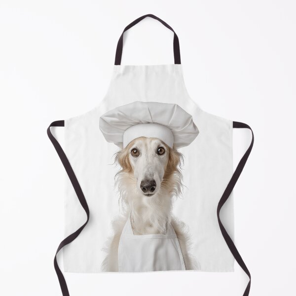 Item preview, Borzoi Chef Dog Funny Cooking Apron Hat Cute Pet Portrait designed and sold by LazyOwlStore.