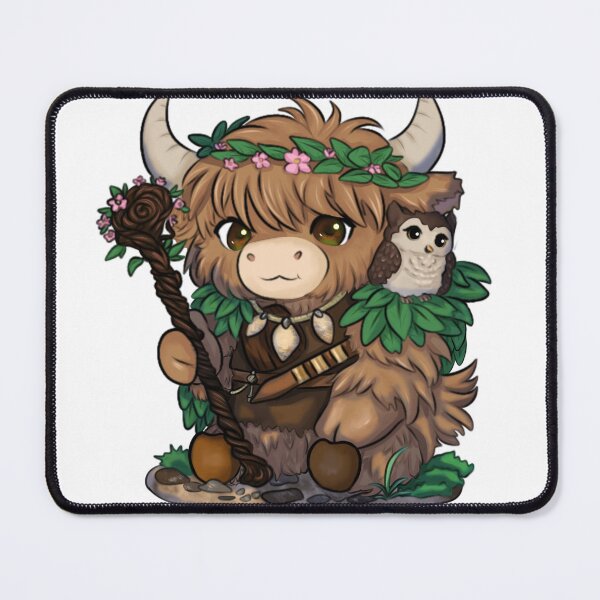 Item preview, Cute Chibi Druid Highland Cow designed and sold by kjmastersart.