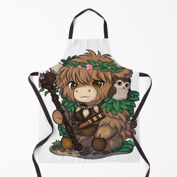 Item preview, Cute Chibi Druid Highland Cow designed and sold by kjmastersart.