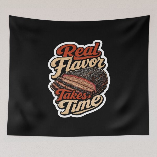 Item preview, Real Flavor Takes Time Barbecue Smoker Pitmaster BBQ designed and sold by ColeLaniTrading.