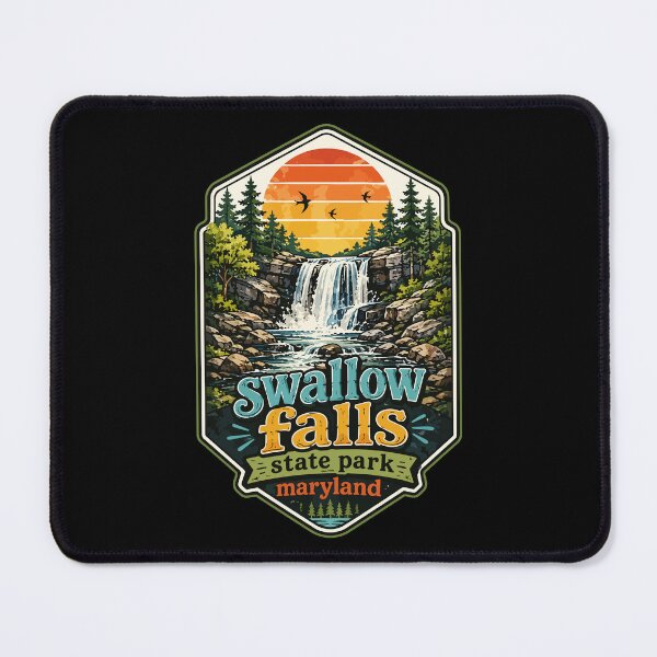 Item preview, Swallow Falls State Park Maryland Travel Retro designed and sold by TomFrontierArt.