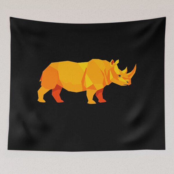 Item preview, Geometric Low Poly Rhinoceros designed and sold by chaaval.