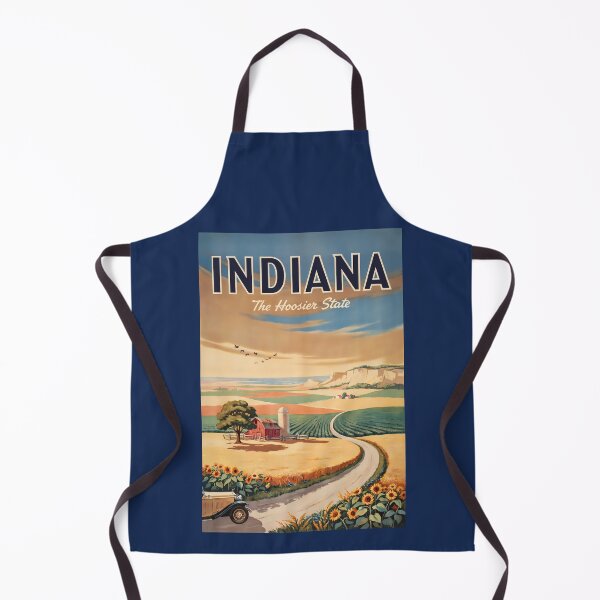 Item preview, Indiana Countryside Illustration Travel Art Vintage designed and sold by KrisSidDesigns.