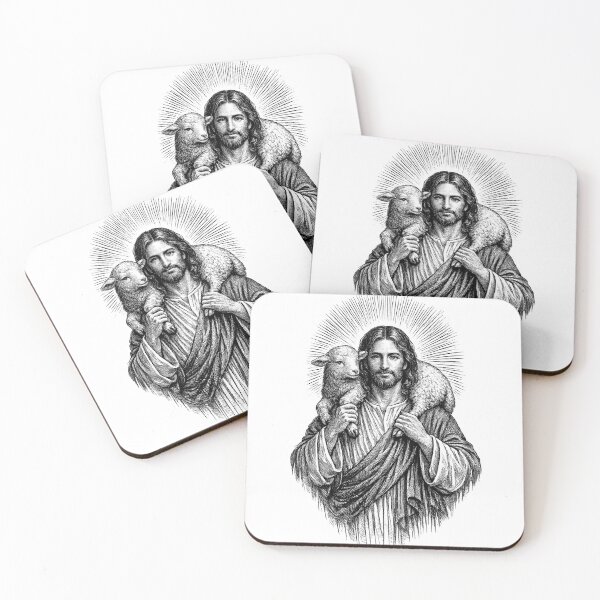 Item preview, Jesus the Good Shepherd Carrying the Lost Lamb designed and sold by HolyLandDesigns.