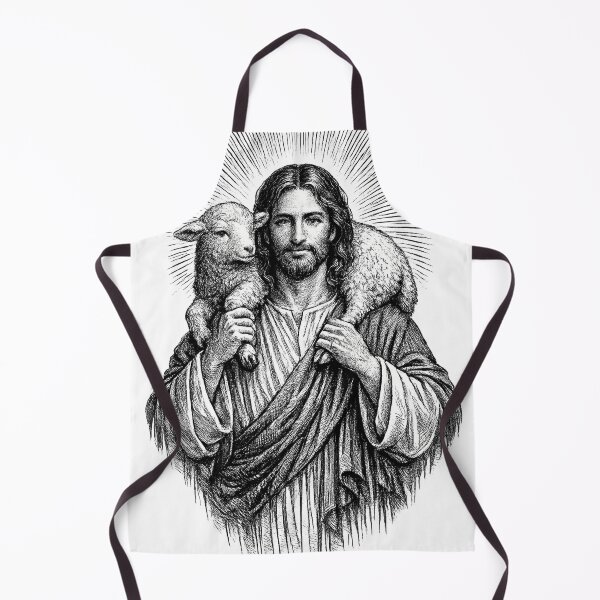 Item preview, Jesus the Good Shepherd Carrying the Lost Lamb designed and sold by HolyLandDesigns.