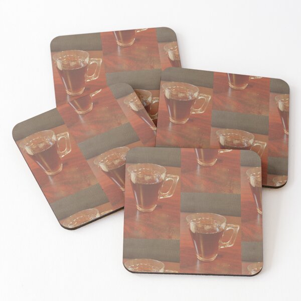Item preview, Vintage Tone Glass Mug on Wood Table Art Print designed and sold by KaleChub.