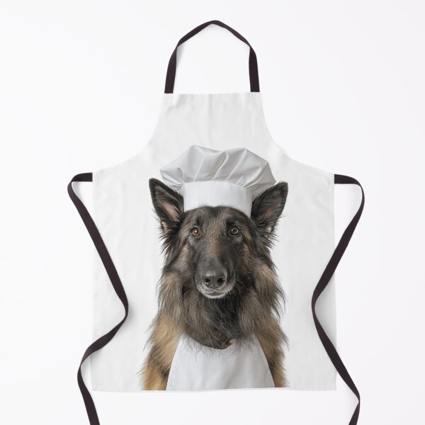 Item preview, Belgian Tervuren Chef Dog Funny Cooking Apron Hat Cute Pet Portrait designed and sold by LazyOwlStore.