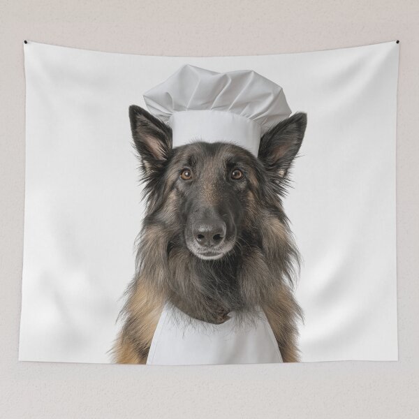 Item preview, Belgian Tervuren Chef Dog Funny Cooking Apron Hat Cute Pet Portrait designed and sold by LazyOwlStore.
