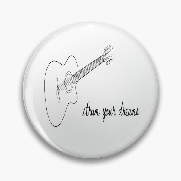 Item preview, Strum Your Dreams – Minimalist Acoustic Guitar Design designed and sold by Midnight Veil Designs.