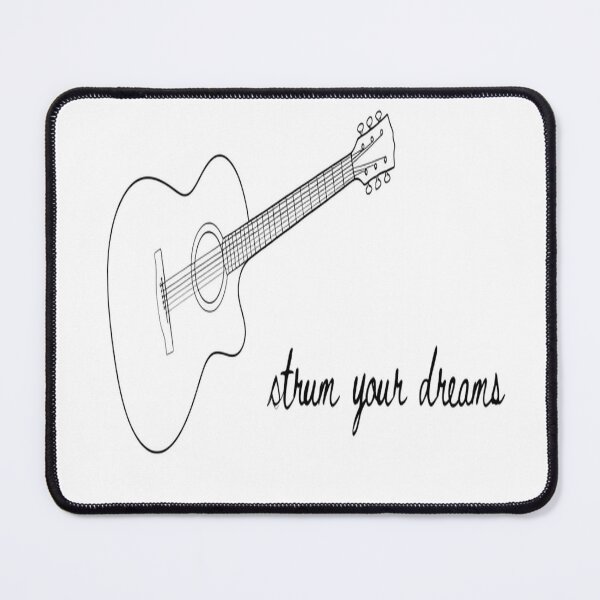 Item preview, Strum Your Dreams – Minimalist Acoustic Guitar Design designed and sold by Midnight Veil Designs.