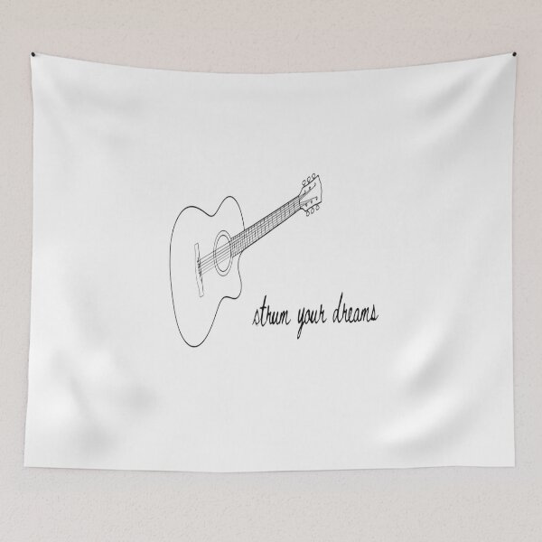 Item preview, Strum Your Dreams – Minimalist Acoustic Guitar Design designed and sold by Midnight Veil Designs.
