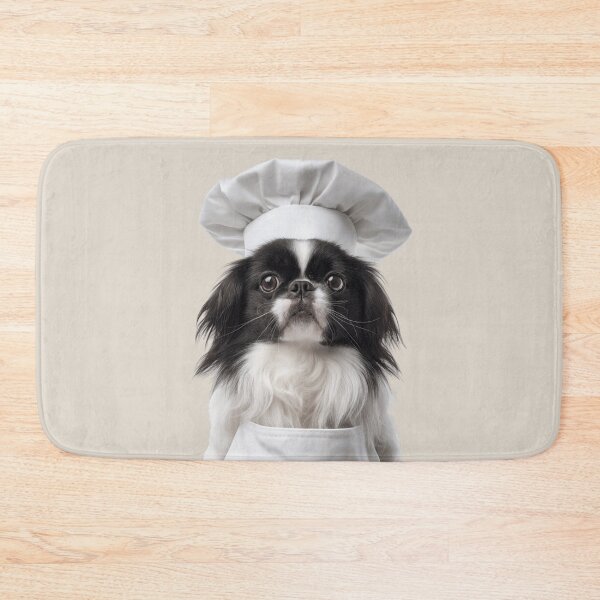 Item preview, Japanese Chin Chef Dog Funny Cooking Apron Hat Cute Pet Portrait designed and sold by LazyOwlStore.