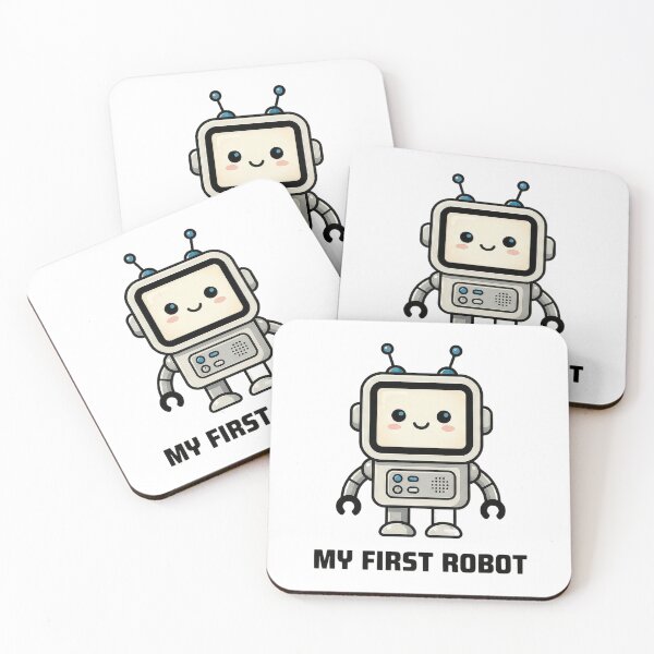 Item preview, my first robot Retro Vintage Minimalist Graphic designed and sold by Probably Fine Design.