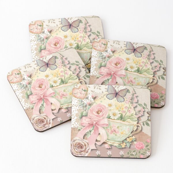 Item preview, Floral Teacup Collage of Cottagecore Botanical Art designed and sold by Zenna MT 1.