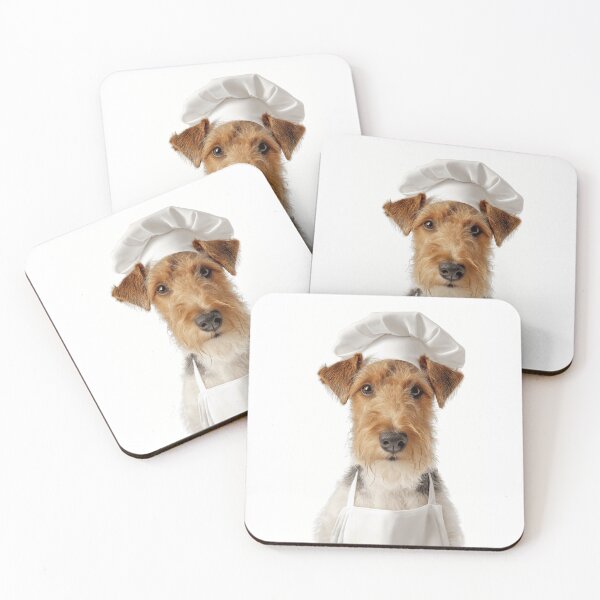 Item preview, Wire Fox Terrier Chef Dog Funny Cooking Apron Hat Cute Pet Portrait designed and sold by LazyOwlStore.