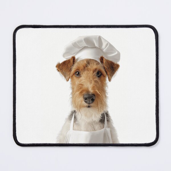Item preview, Wire Fox Terrier Chef Dog Funny Cooking Apron Hat Cute Pet Portrait designed and sold by LazyOwlStore.