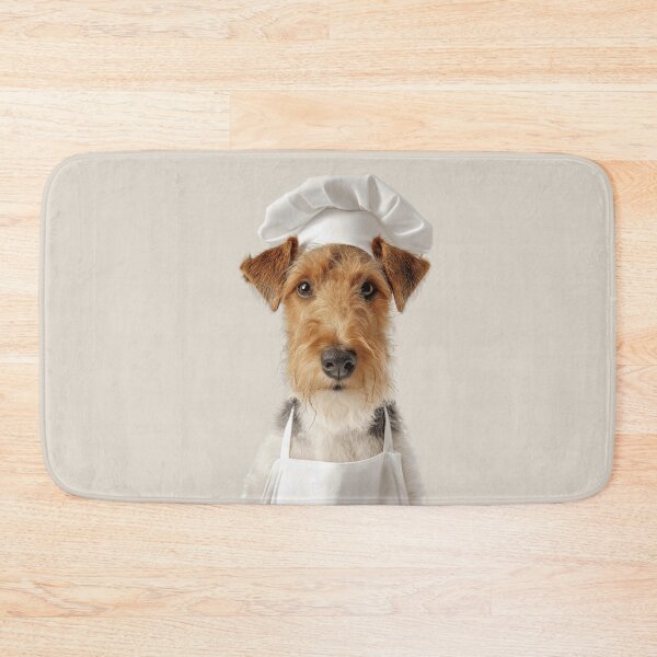 Item preview, Wire Fox Terrier Chef Dog Funny Cooking Apron Hat Cute Pet Portrait designed and sold by LazyOwlStore.