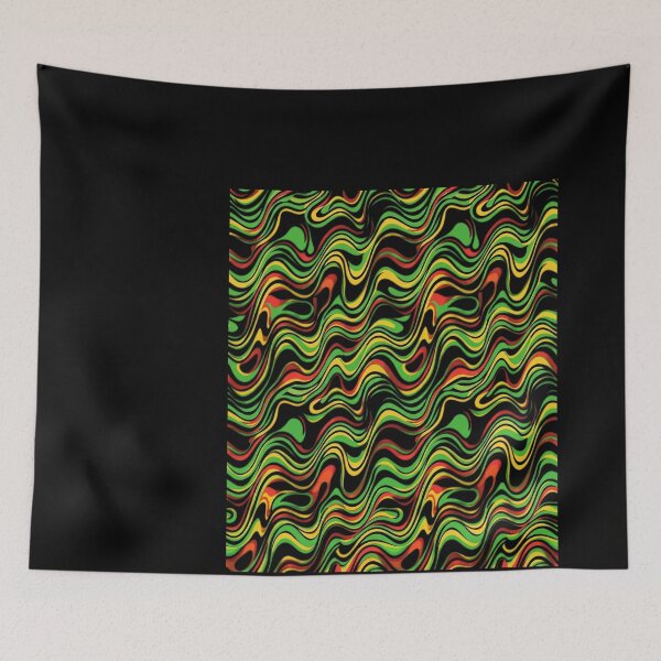 Item preview, Red, white, green and yellow Trippy optical illusion designed and sold by emmanuelsilve.
