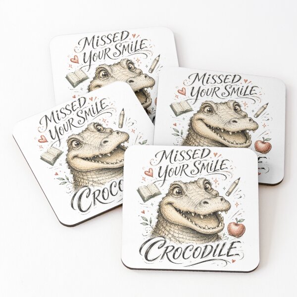 Item preview, Missed Your Smile Crocodile Vintage Storybook Art Back To School Gift for Teachers designed and sold by Nightarel.