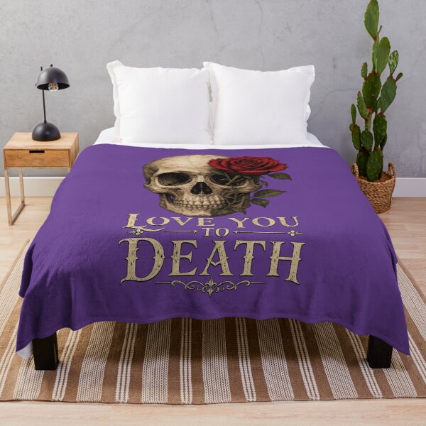 Item preview, Love You To Death Vintage Skull and Red Rose Gothic Art designed and sold by Aliplus+.