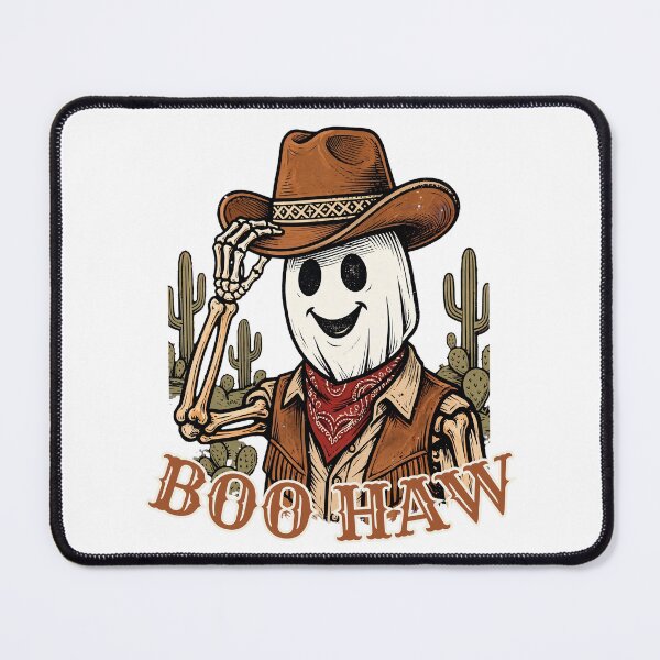 Item preview, Boo Haw Funny Cowboy Ghost - Western Halloween Spooky Season designed and sold by Neurospicy Trolls.