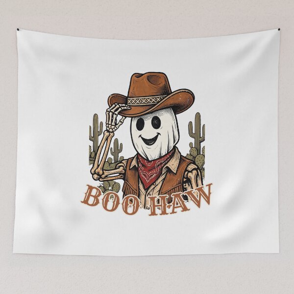 Item preview, Boo Haw Funny Cowboy Ghost - Western Halloween Spooky Season designed and sold by Neurospicy Trolls.