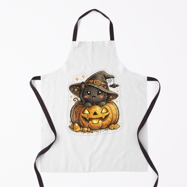 Item preview, Cute Black Cat in Pumpkin | Kawaii Halloween stickers designed and sold by Collins Design.