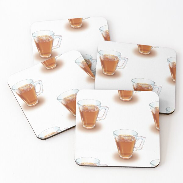 Item preview, Steaming Clear Glass Mug with Tea Art Print designed and sold by KaleChub.