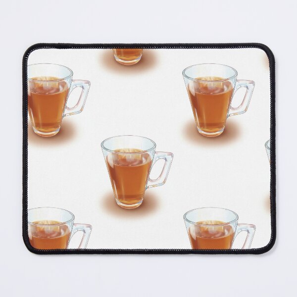 Item preview, Steaming Clear Glass Mug with Tea Art Print designed and sold by KaleChub.