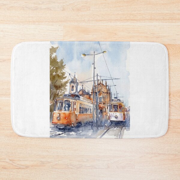 Item preview, Carmo Church Porto Trams Watercolor designed and sold by caracatita75.