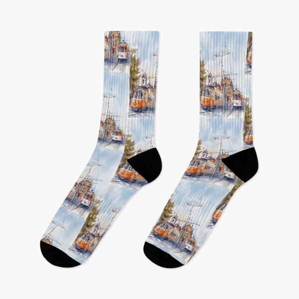 Item preview, Carmo Church Porto Trams Watercolor designed and sold by caracatita75.