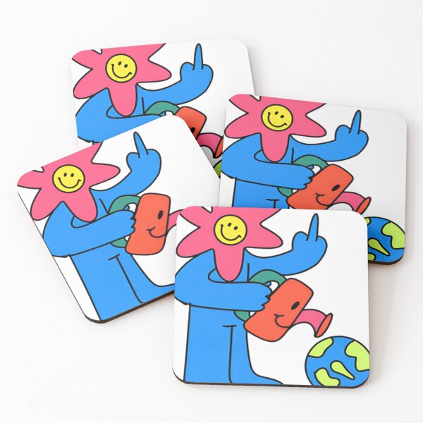 Item preview, Cute Flower Character Holding Earth designed and sold by sarnodasoru.