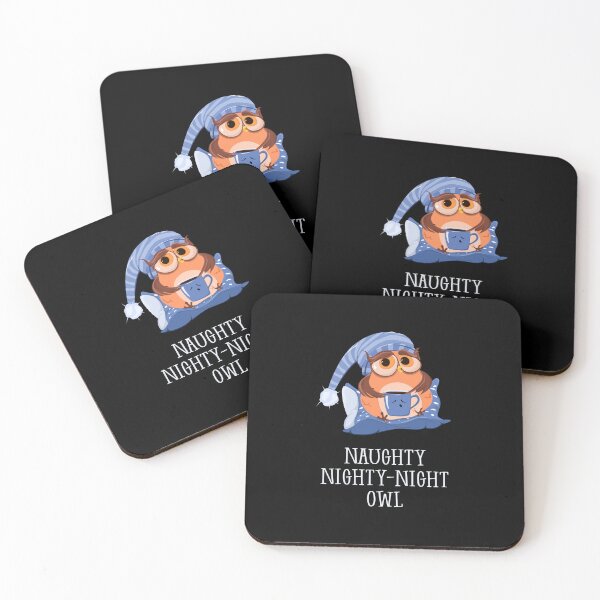 Item preview, Naughty Nighty-Night Owl (on Black) designed and sold by PawsitiveMum3.