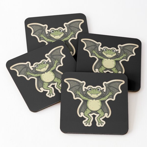 Item preview, Kawaii Spooky Bat Frog Illustration | Cute & Spooky Halloween Sticker designed and sold by TheArtsyUniverse.