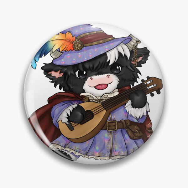 Item preview, Cute Chibi Bard Highland Cow designed and sold by kjmastersart.