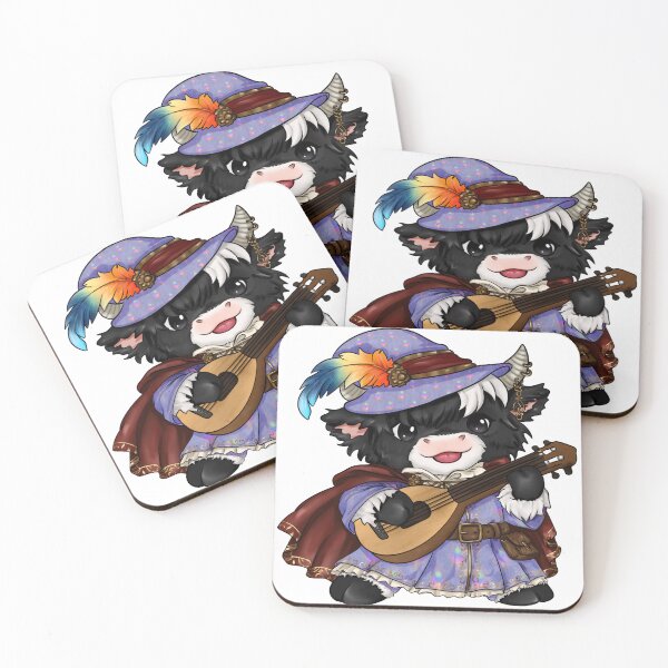 Item preview, Cute Chibi Bard Highland Cow designed and sold by kjmastersart.