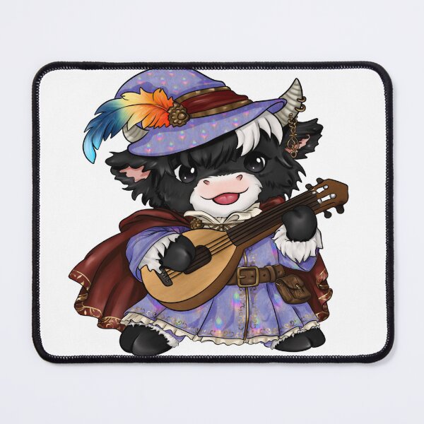Item preview, Cute Chibi Bard Highland Cow designed and sold by kjmastersart.